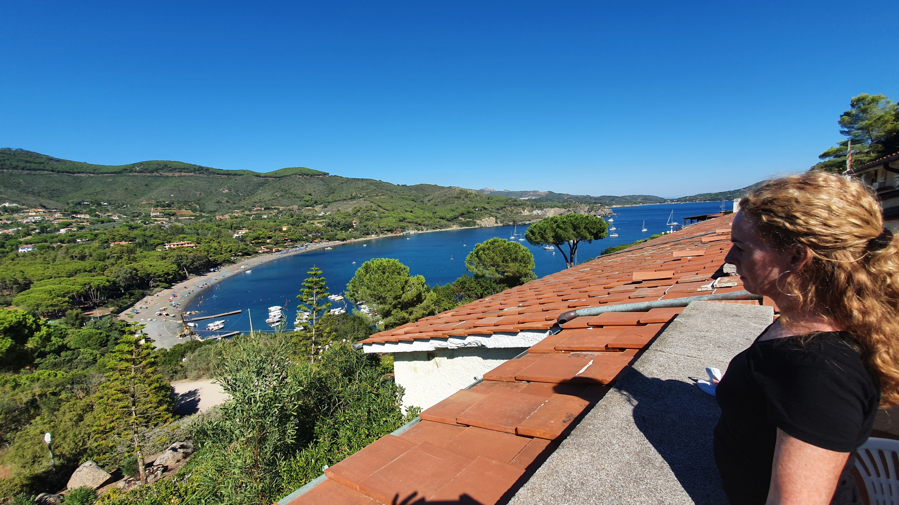 Elba, uitzicht vanaf ons hotelbalkon